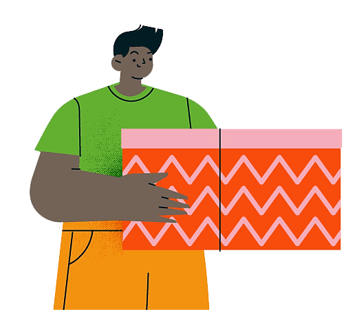 Man holding xmas box
