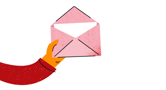 Hand open letter