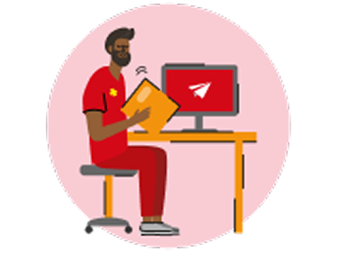 Man at desk