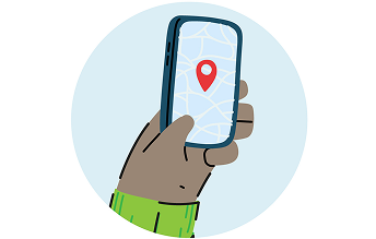 Phone location pin
